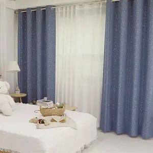 TBZ 상상 암막 커튼 블루 150x160cm 2개