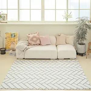 TBZ 또르르 방수러그 헤링본 그레이 170x230cm