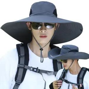 챙넓은 사파리 등산 모자 그레이 정글 빅사이즈 방수