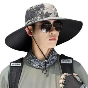 챙넓은 사파리 등산 모자 밀리터리베이지 빅사이즈