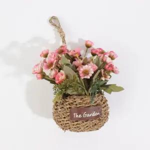 장미 소 조화바구니 화동바구니 벽걸이장식