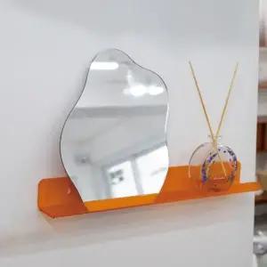 투명 선반 1100x150mm 5T 옐로우 인테리어 소품 진열 선반 강화형