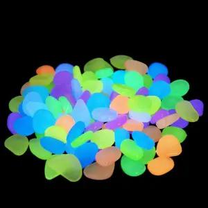 샤이닝 야광 자갈 200p ( 컬러믹스 ) 정원 어항 돌