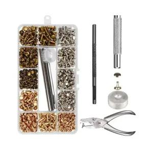 TBZ 가죽 공예 DIY 다용도 리벳 세트 수예부자재 의류수선