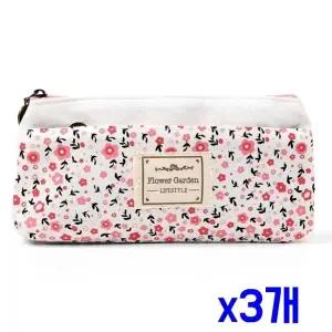 TBZ 플라워 2단 수납 다용도 파우치(화이트) x3개