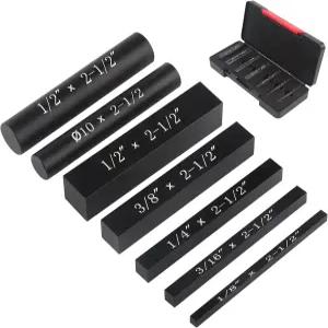 EANOSIC 설정 블록 높이 게이지 세트 라우터 및 테이블 톱 액세서리용 7pcs 정밀 알루미늄 막대 목공 각인