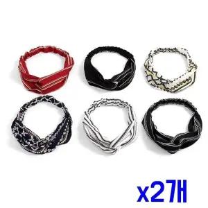 TBZ 반다나 스타일링 포인트 헤어밴드 6p세트(A) x2개