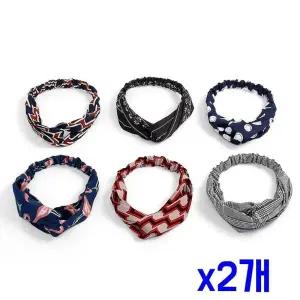 TBZ 반다나 스타일링 포인트 헤어밴드 6p세트(C) x2개
