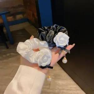 TBZ 플라워 곱창헤어밴드(블랙) 1개