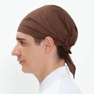 쿨샵 주방 청결용품 원색 머리두건 청결모자 브라운