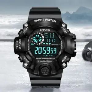시계 스포츠 손목 전자 조명 조깅 군인 스탑워치 등산 조명 군인 전자 스포츠 스탑워치 손목 조깅 시계