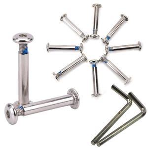 SquEqu 10팩 인라인 스케이트 휠 장착 수리 및 교체용 세트 조절 하키 블레이드 나사 볼트 롤러 키트 가능한