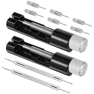 Grngven 2팩 시계 링크 제거 키트, 및 추가 스트랩용 팔찌 수리 키트 핀 핀이 도구 도구, 밴드 교체 교체용 조정 포함된 제거기, 사이즈