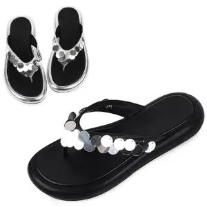 [카미엣뮤즈]스팽글 플립플랍_KM24s266