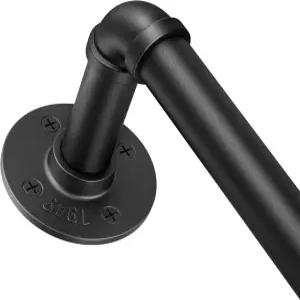 창문용 1인치 헤비 듀티 암막 커튼봉 산업용 파이프 랩 어라운드 룸 디바이더 장식 벽걸이 및 천장걸이