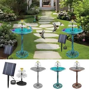 야외용 ADFLTFC 조류 목욕 태양열 분수 분리 및 적합 스탠딩 플라스틱