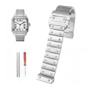 카르티에 산토스 100 밴드 23mm 호환 스트랩 시계 남성용