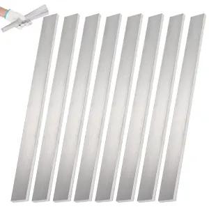 Tlence 8피스 사각 알루미늄 플랫 바 1/4 6mm x 1 플레이트 12 길이 6061 범용 열처리 가능한 T6 솔리드