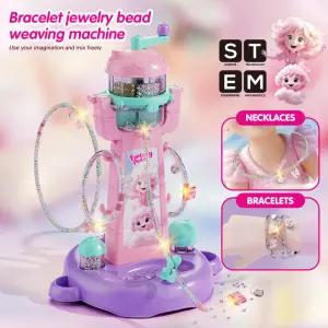 여자아이들을 위한 비즈 기계와 참 장식이 포함된 DIY 쥬얼리 만들기 키트