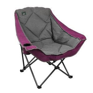 노스로드 오버사이즈 접이식 캠핑 의자 야외 용량 보라색 잔디 의자 패딩 튼튼한 홀더 닉용 300파운드 캐리백 해변 하이킹