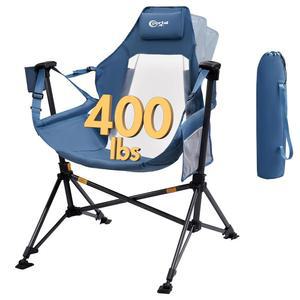 포털 해먹 캠핑 의자 잔디 뒷마당 위한 메시 통기성 가능한 파란색 조절 야외 스윙 휴대용 400파운드 지원 하이백 파티오를 높이의 등과