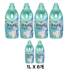 다우니 실내건조 프레시클린 초고농축 섬유유연제 본품 1L 4개