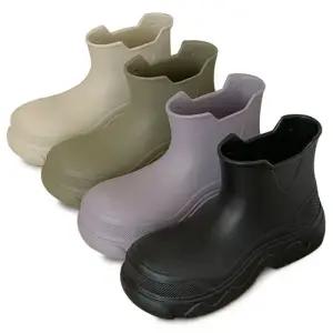 [카미엣뮤즈]키높이 숏 레인 부츠_KM24s307