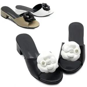 [카미엣뮤즈]코사지 뮬 슬리퍼_KM24s191