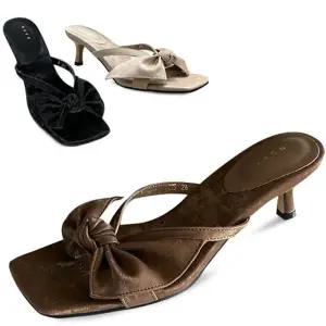 [카미엣뮤즈]리본 힐 뮬 슬리퍼_KM24s095