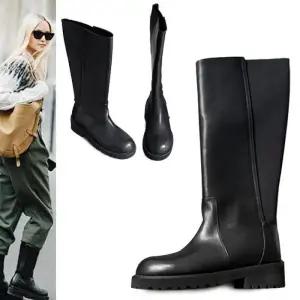 [카미엣뮤즈]엘라스틱 밴드 콤비 롱 부츠_KM22w125