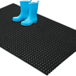 jxgzy 상업용 고무 바닥 매트 입구 레스토랑 산업 풀 바 정원 습한 지역 검은색을 위한 미끄럼 방지 배수