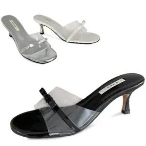 [카미엣뮤즈]리본 포인트 클리어 힐 슬리퍼_KM24s210