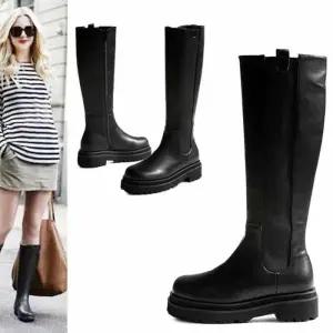 [카미엣뮤즈]첼시 키높이 롱 부츠_KM22w060