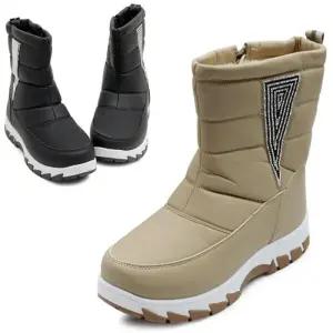 [카미엣뮤즈]큐빅 포인트 패딩 부츠_KM23w145