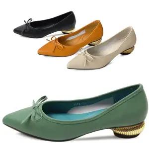 [카미엣뮤즈]골드힐 리본 펌프스_KM23w040