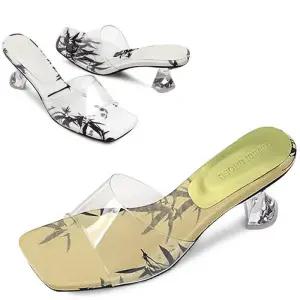 [카미엣뮤즈]클리어 탑 뮬 힐 슬리퍼_KM24s283