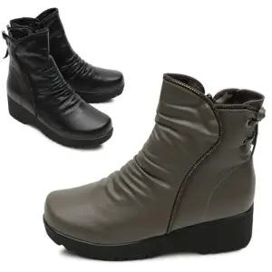 [카미엣뮤즈]미들 웨지 앵클 부츠_KM23w152