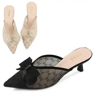 [카미엣뮤즈]시스루 리본 뮬 슬리퍼_KM24s231