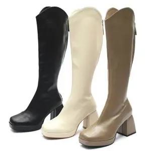 [카미엣뮤즈]키높이 슬림 롱부츠_KM23w069