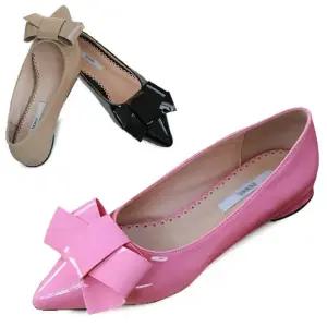 [카미엣뮤즈]에나멜 리본 플랫_KM24s007