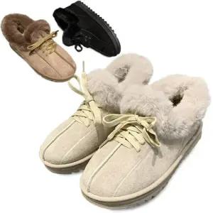 [카미엣뮤즈]리치 퍼 트리밍 단화_KM23w133