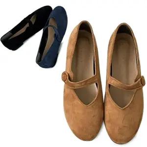 [카미엣뮤즈]스웨이드 메리제인 플랫_KM23w019