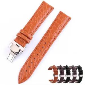 뉴 라운드 악어패턴 무늬 소가죽 스티치 디버클 시계줄