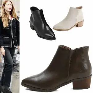 [카미엣뮤즈]미들힐 숏 앵클부츠_KM22w034