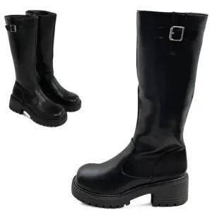 [카미엣뮤즈]키높이 벨트 롱부츠_KM23w044