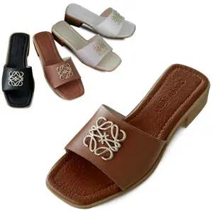 [카미엣뮤즈]골드 팬단트 가죽 뮬_KM24s272