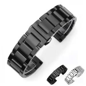 디버클 무광택 통 스텐레스 스틸 실버 블랙 메탈 시계줄 18mm/20mm/22mm/24mm