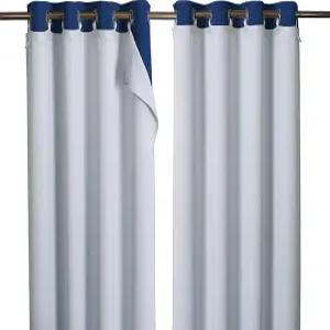 NICETOWN 암막 커튼 라이너는 시어 냉열 조명 소음 차단 링이 있습니다 쉽게 열고 닫을 수 84인치 길이
