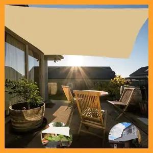 사각 차양막 캠핑 야외 바람막이 텐트 바비큐 가림막 베이지 색상