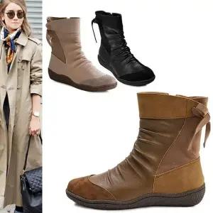 [카미엣뮤즈]셔링 앵클 부츠_KM22w133